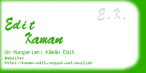 edit kaman business card
