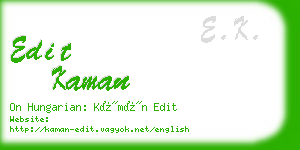 edit kaman business card